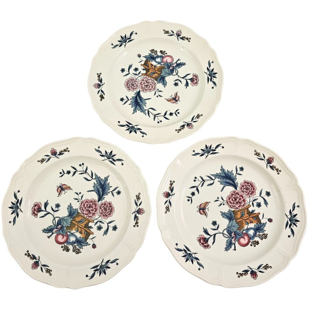 Wedgwood England Williamsburg Potpourri Appetizer Bread & Butter Plates - 3